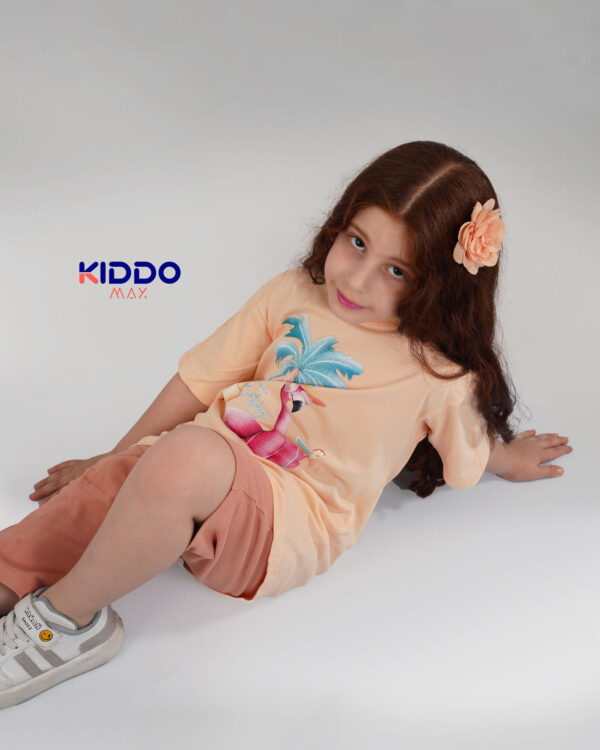 تیشرت شلوارک دخترانه پارچه پنبه کد 819 - Image 2