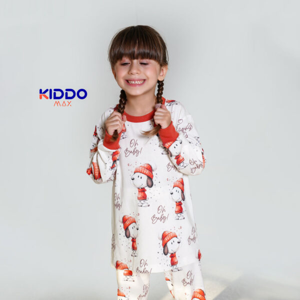 بلوز شلوار راحتی تمام چاپ دخترانه پسرانه کد 04568