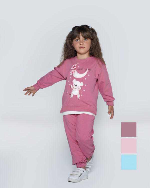 بلوز شلوار دخترانه تمام پنبه کد 04576 - Image 2